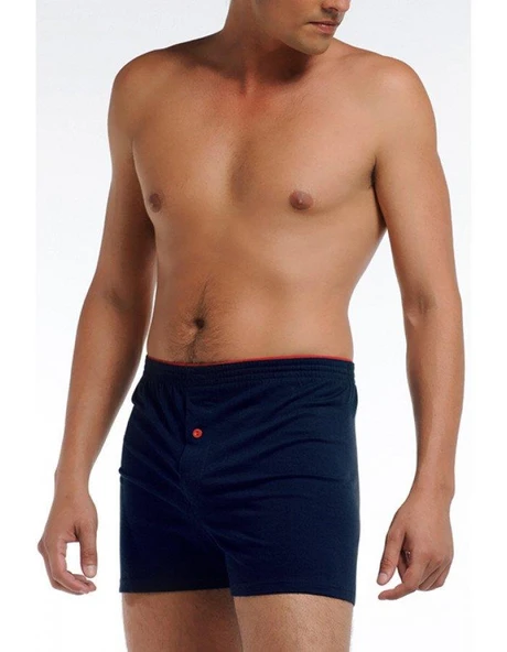 Çift Kaplan 805 Erkek Penye %100 Pamuk Rahat Kesim Düğmeli Boxer ürün görseli 1