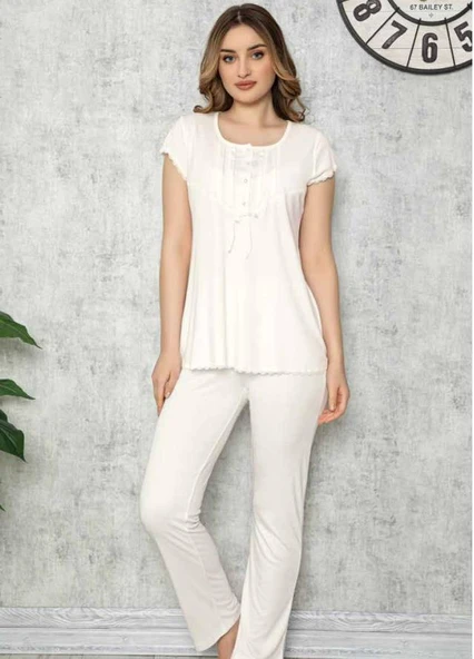 Limissi 415 Kadın Kısa Kol Pijama Takımı ürün görseli 1