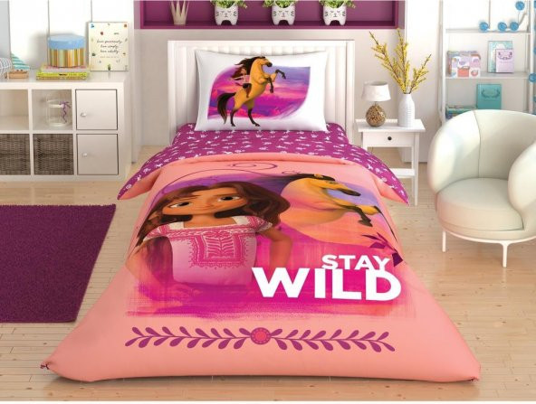 Taç Spirit Stay Wild Tek Kişilik Nevresim Takımı ürün görseli 1