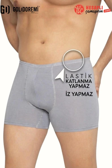 Gd Goldoremi Premium Erkek İz Yapmaz Rahat Lastik Bambu Rahat Kutulu Tekli Boxer (Göbeği Olanların Vazgeçilmez) ürün görseli 1