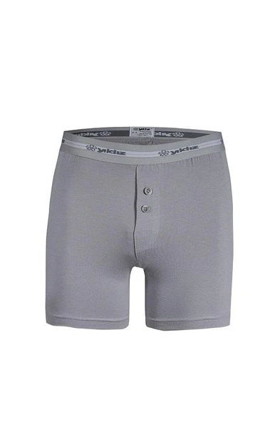 Yıldız 112 Erkek Pamuklu Gri Likralı Uzun Boxer ürün görseli 1