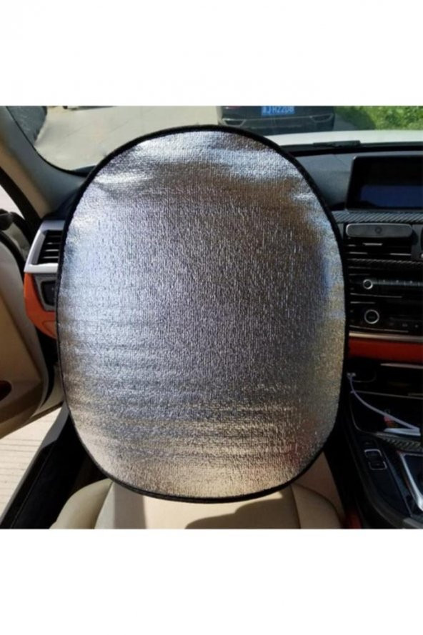 Araç Araba Içi Oto Direksiyon Güneş Koruyucu Branda Örtü Kılıf Direksiyon Güneşlik 50x50 Cm ürün görseli 1