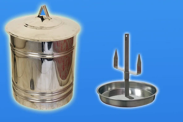 KROM KAPAKLI TENEKE TAVUK APARAT SETİ ürün görseli 1