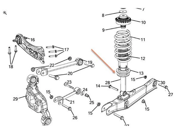 Fiat Freemont Arka Amortisör (2011-2015) 2.0 K68087844AD ürün görseli 1