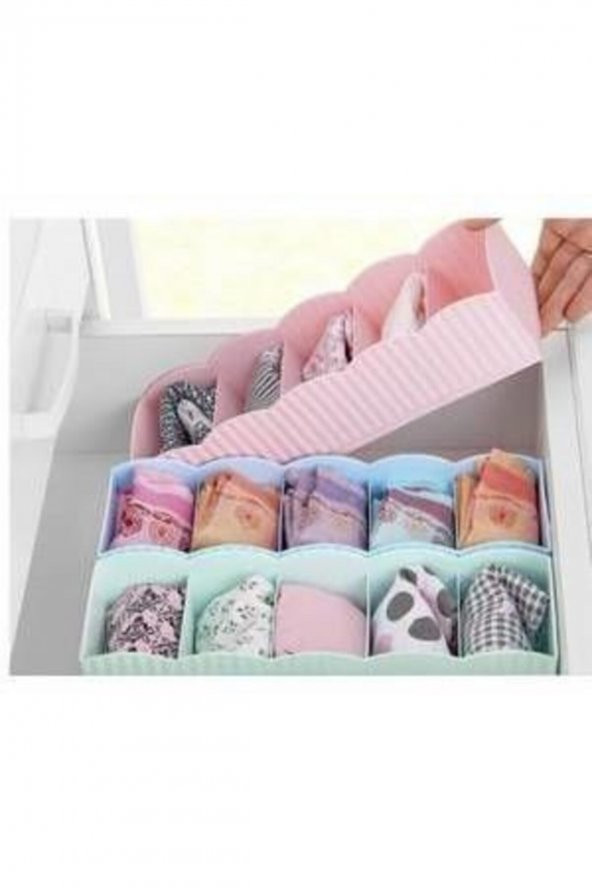 Organizer Çekmece Içi Çorap Kravat Aksesuar Düzenleyici 5 Bölmeli ürün görseli 1