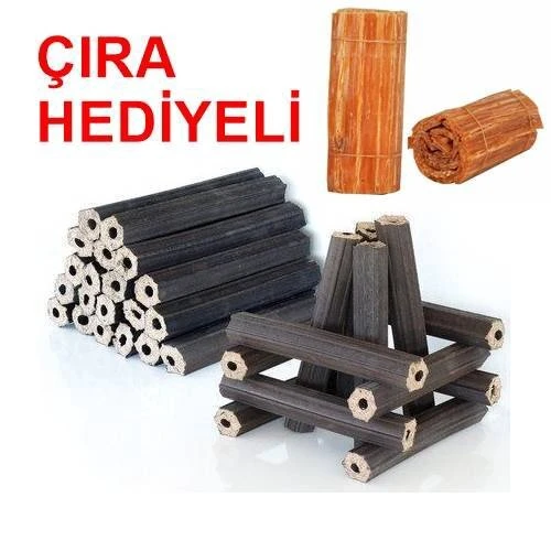 BRİKET ŞÖMİNE ODUNU20KG ÇIRA HEDİYELİ ürün görseli 1