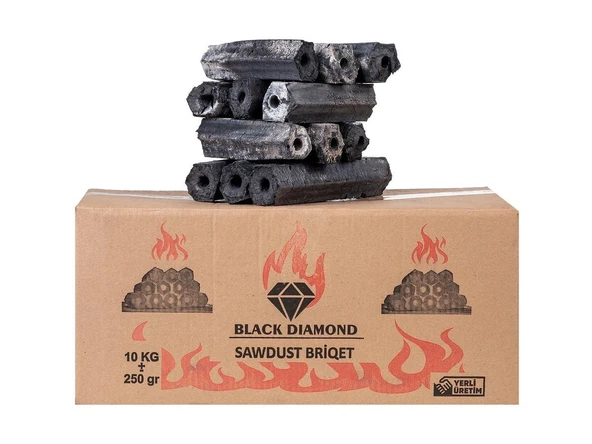 BLACK DIAMOND PRESS BRİKET TAŞ FIRIN MANGAL KÖMÜRÜ 10kg ürün görseli 1
