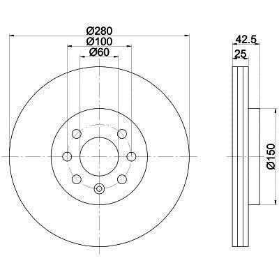 Opel Meriva Ön Fren Disk (2003-2010) 1.6, 1.3 JTD 569006 ürün görseli 1