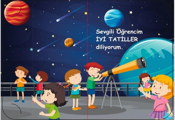 Gezegenler Dünyası Karne Kılıfı 20 Adet ürün görseli 1