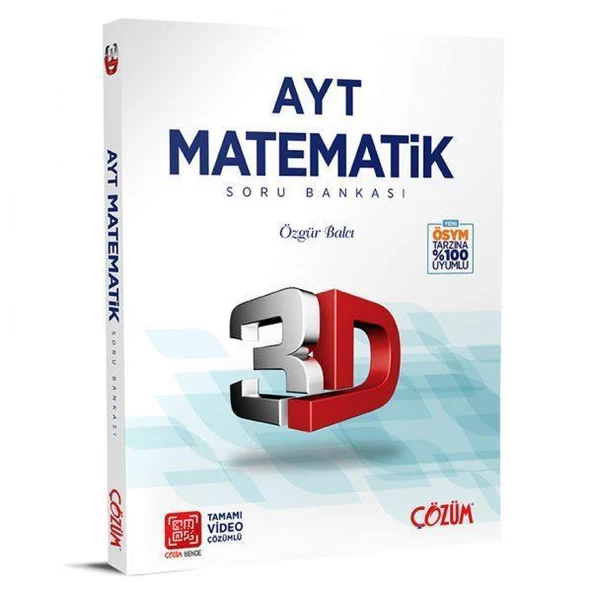 AYT 3D Matematik Tamamı Video Çözümlü Soru Bankası 3D Yayınları ürün görseli 1