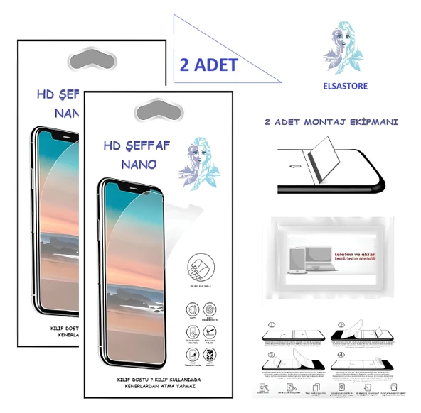 Apple iPhone XS MAX Nano Ekran Koruyucu 2 Adet Ultra İNCE Esnek Hd Şeffaf ürün görseli 1