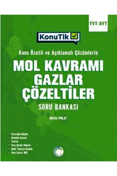 Tyt - Ayt Konutik Mol Kavramı Gazlar Çözeltiler ürün görseli 1