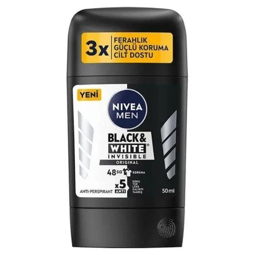 Nıvea Deo Stıck  Men Black & White Invısıble Orıgınal 50ml ürün görseli 1
