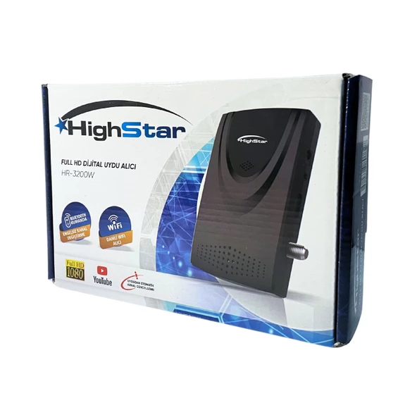 Highstar Full Hd Dijital Uydu Alıcı Dahili Wifi Bluetooth Kumanda ürün görseli 1