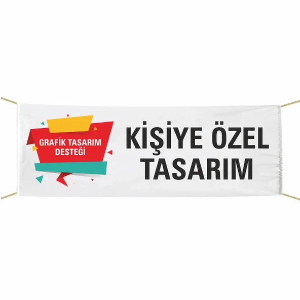 Kişiye Özel Tasarımlı Pankart 100x300 cm ürün görseli 1
