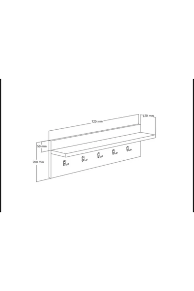 Roewood Askılık 72 Cm - Resim 5