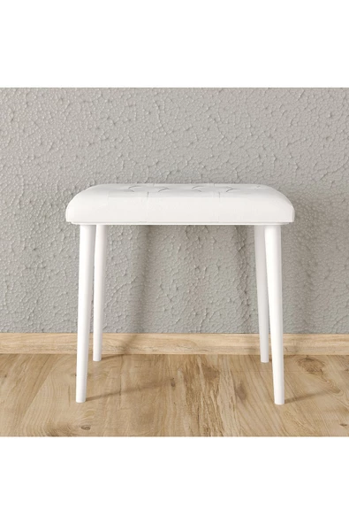 Roewood Puf Ahşap Ayaklı Tabure - Resim 3