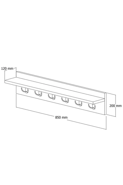 Roewood Askılık 85 Cm - Resim 4