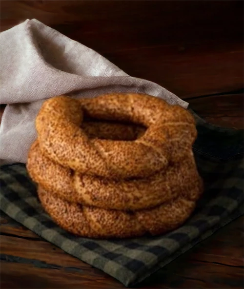 Organik Siyez Susamlı Simit 2 lü Yarı Pişmiş 300 Gr ürün görseli 1