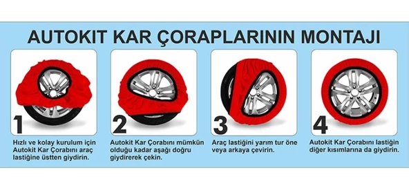 AUTOKİT KAR ÇORABI 2'Lİ MEDİUM - Resim 4