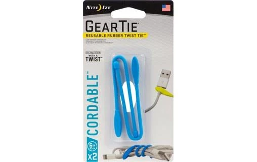 Nite Ize Gear Tie Kablo Düzenleyici Mavi 15cm 2li Paket ürün görseli 1