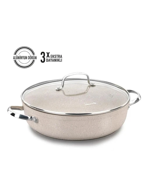 Korkmaz Granita 28x7.5 cm Kısa Tencere 4 Litre ürün görseli 1