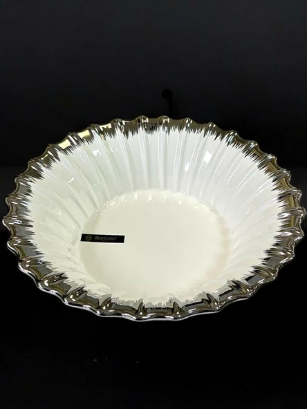 ROYKING LINE SILVER YUVARLAK SALATA KASESİ 26 CM ürün görseli 1