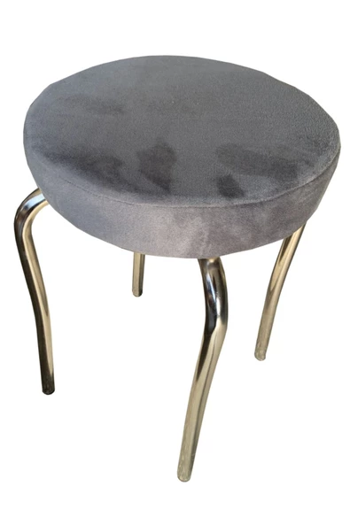 Evim-E Aksesuar 1.2 Mm Metal Kaz Ayağı Tabure Kumaş Döşemeli ürün görseli 1