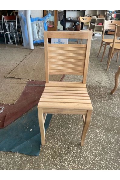 Evim-E Aksesuar OUTLET HÂM&BOYASIZ TAMAMI GÜRGEN AĞAÇ PAPEL OVAL OTURUM SANDALYE ürün görseli 1