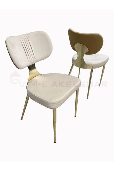 Evim-E Aksesuar Leydi Metal Gold Kaplamalı Mutfak&Cafe&Salon Sandalye ürün görseli 1