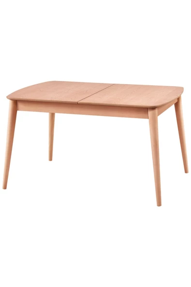 Evim-E Aksesuar Retro Konik Oval Köşeli Masa 90x140 Açılır Kapanır Ahşap Ham&cilasız ürün görseli 1