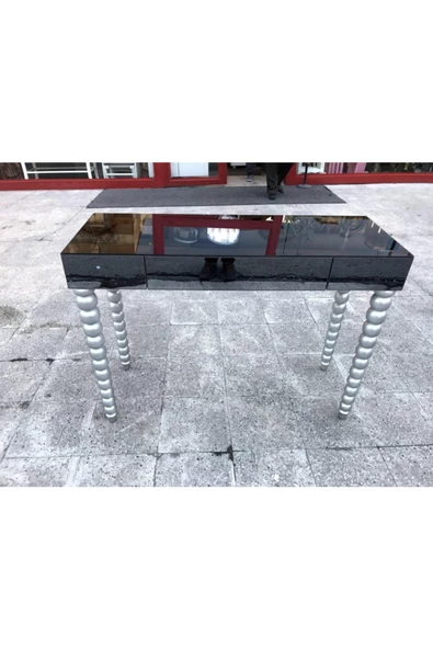Evim-E Aksesuar Elma Dresuar 110 Cm Ahşap Boyalı Aynalı Gümüş ürün görseli 1
