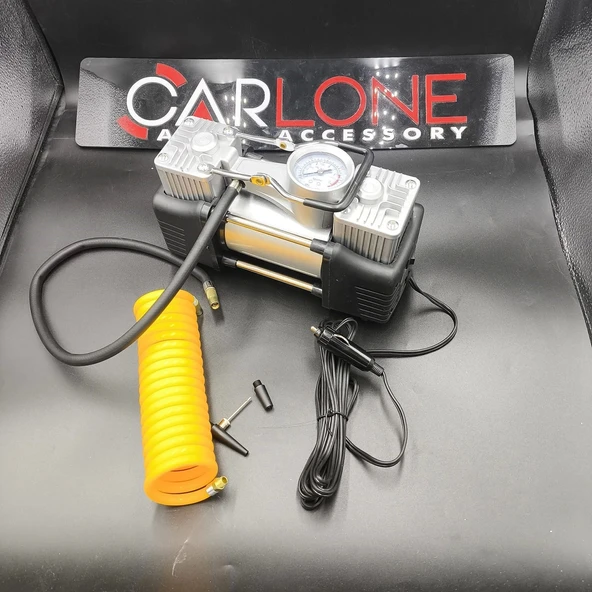 Çift Pistonlu Metal Araç Lastik Şişirme Hava Kompresörü-12v-150psi ürün görseli 1