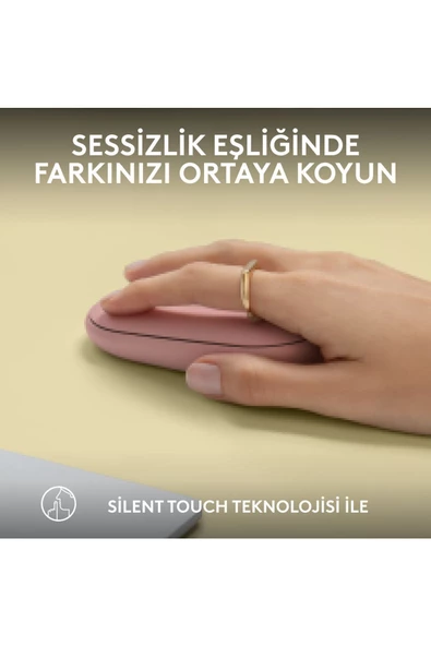 M350s Pebble 2 Kablosuz Mouse - Pembe 910-007015 BLUETOOTH OUTLET - Resim 8