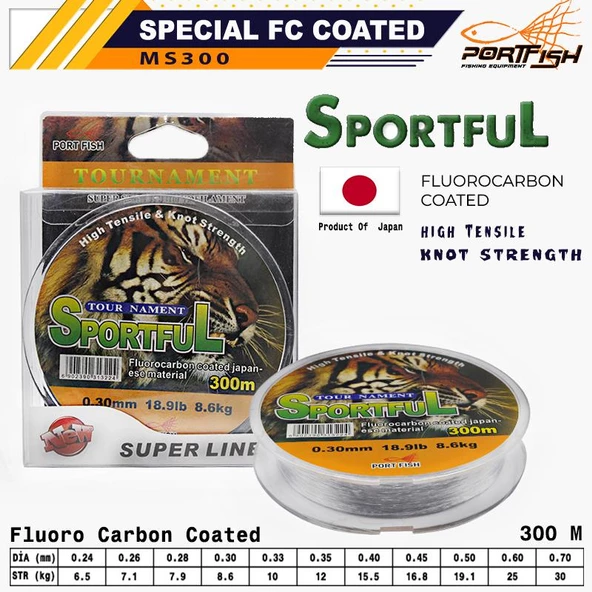 Portfish Sportful Fluorocarbon Kaplı 300m Misina ürün görseli 1