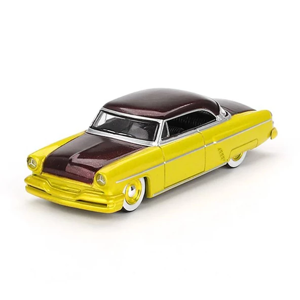 Mini GT 794 Lincoln Capri Hot Rod 1954 Lime Yellow LHD Model Araba ürün görseli 1
