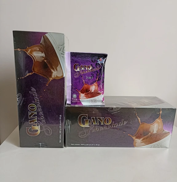 Gano Schokolade 3 in 1 Reishi Mantarlı Sıcak Çikolata 2'li Paket ürün görseli 1