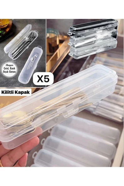 5 Adet Multix Çatal Kaşık Bıçak Saklama Kutusu Çeyizlik Kaşık Takımları Düzenleyici Saklama Kabı ürün görseli 1