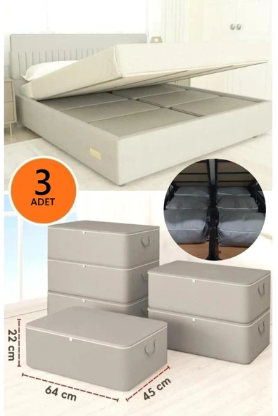 3 Adet Büyük Boy Antrasit Bazaaltı Hurç 64 X 45 X 22 Cm ürün görseli 1