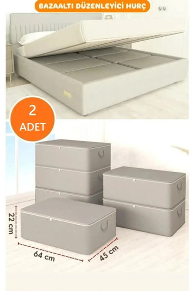 2  Adet Büyük Boy Antrasit Bazaaltı Hurç 64 X 45 X 22 Cm ürün görseli 1