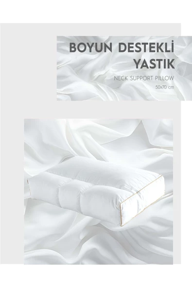 Boyun Destekli Yastık Mikrofiber 50x70 Cm Beyaz ürün görseli 1