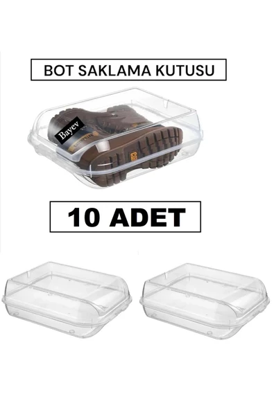 10 Adet Bot Saklama Kutusu Maxi Boy Ayakkabı Saklama Kutusu Kışlık Ayakkabılık Düzenleyici ürün görseli 1