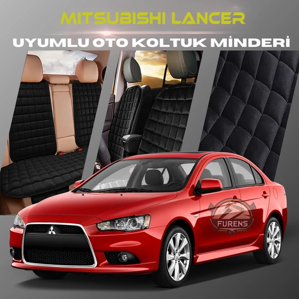 Mitsubishi Lancer Siyah Renk Tay Tüyü Cepli & Terletmez Sırtlı Oto Koltuk Minder Seti - Koltuk Koruma Kılıfı (ÖN & ARKA TAM SET) ürün görseli 1