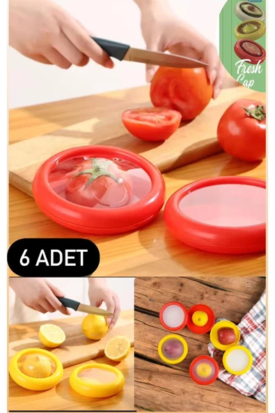 6 Adet Buzdolabı için Meyve Kabı Yeniden Kullanılabilir Soğan Limon Emzik Koruma Kutusu Fresh Kap ürün görseli 1