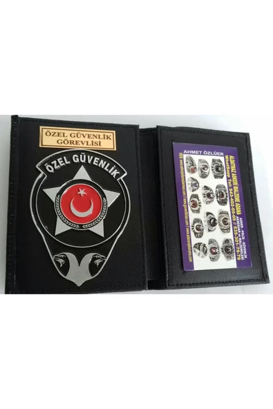 ÖZEL GÜVENLİK ROZETLİ CÜZDANI v +1-ROZET  SATINAL.SIVILE SATILMAZ ürün görseli 1