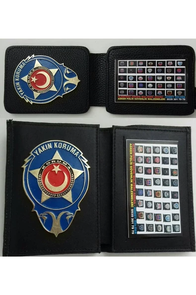 YAKIN KORUMA ROZETLİ 2AD CÜZDAN SATINAL-SIVILE SATILMAZ. ürün görseli 1