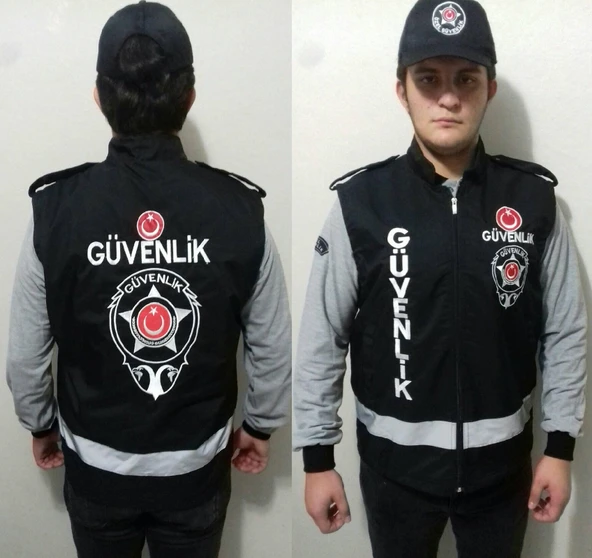 Yazıları Nakış İşlemeli Silinmez Mükemmel Özel Güvenlik Yeleği ürün görseli 1