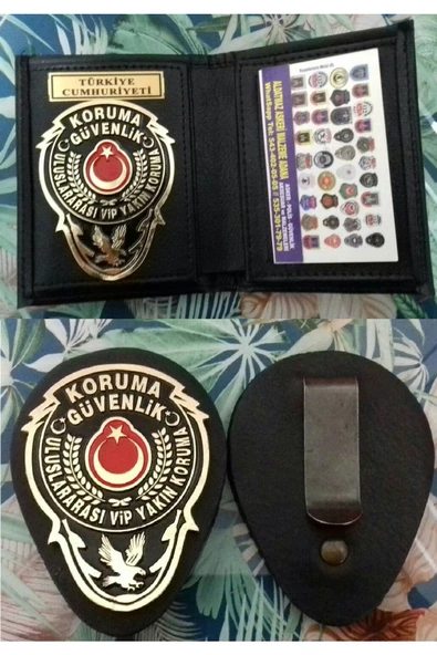 YERLİ TASARIM.YAKIN KORUMA ROZETLİ CÜZDANI v KEMER ROZETİ SATINAL.SIVILE SATILMAZ. ürün görseli 1