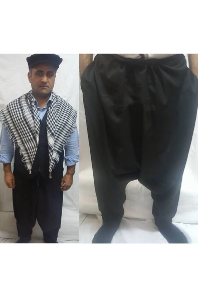 Adana Şalvarı,yeleği,şapkası Ve Puşi Satınal,kişi Için,lütfen Boy,kıloyu Msj Atınız ürün görseli 1