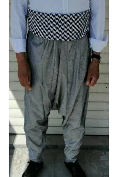 KEŞFET.BAKMADAN GEÇME,GRİ RENK ADANA ŞALVARI+PUŞİ AL.ŞALVAR İÇİN,BOY,KİLOYU MSJ ATINIZ ürün görseli 1